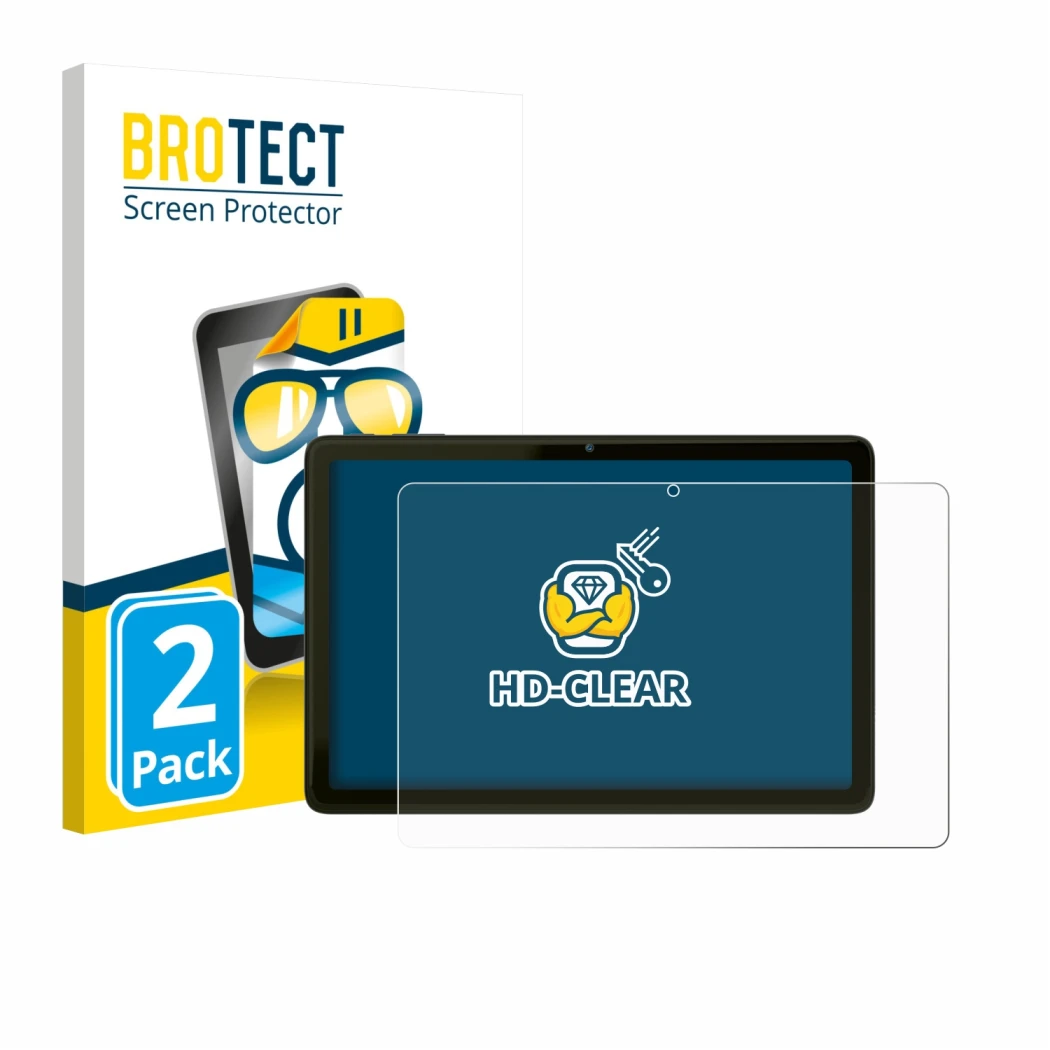 Parte frontale di una confezione del prodotto con il logo del marchio BROTECT. Accanto è raffigurato il dispositivo VALE Table