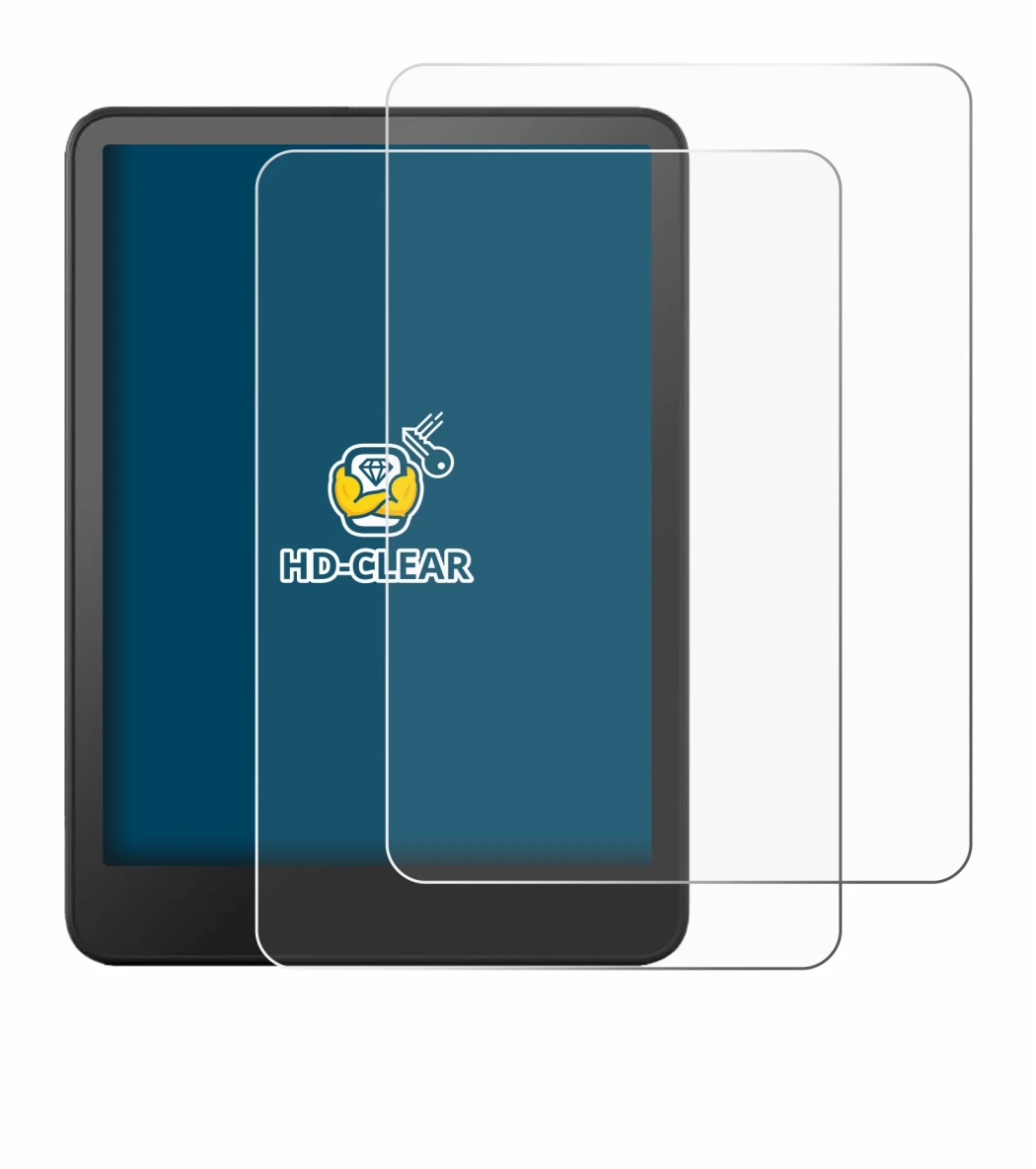 Immagine del dispositivo Amazon Kindle Colorsoft con un'ampia varietà di protezioni per lo schermo.