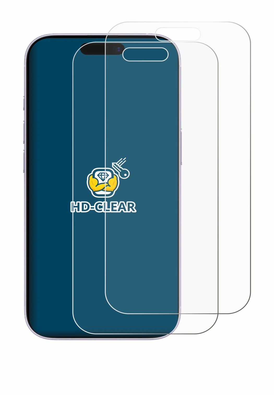 Immagine del dispositivo Apple iPhone 17 con un'ampia varietà di protezioni per lo schermo.