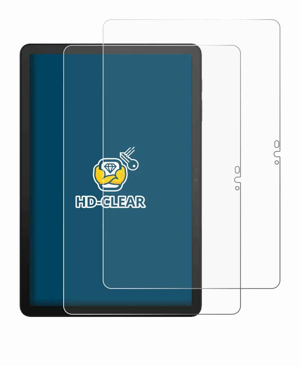 Immagine del dispositivo Telekom T Tablet 2 con un'ampia varietà di protezioni per lo schermo.