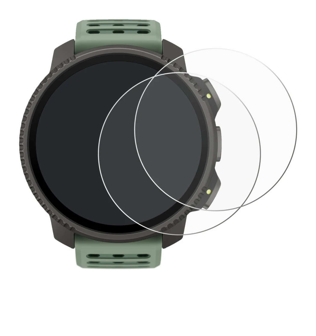 Immagine del dispositivo Suunto Vertical 2 con un'ampia varietà di protezioni per lo schermo.