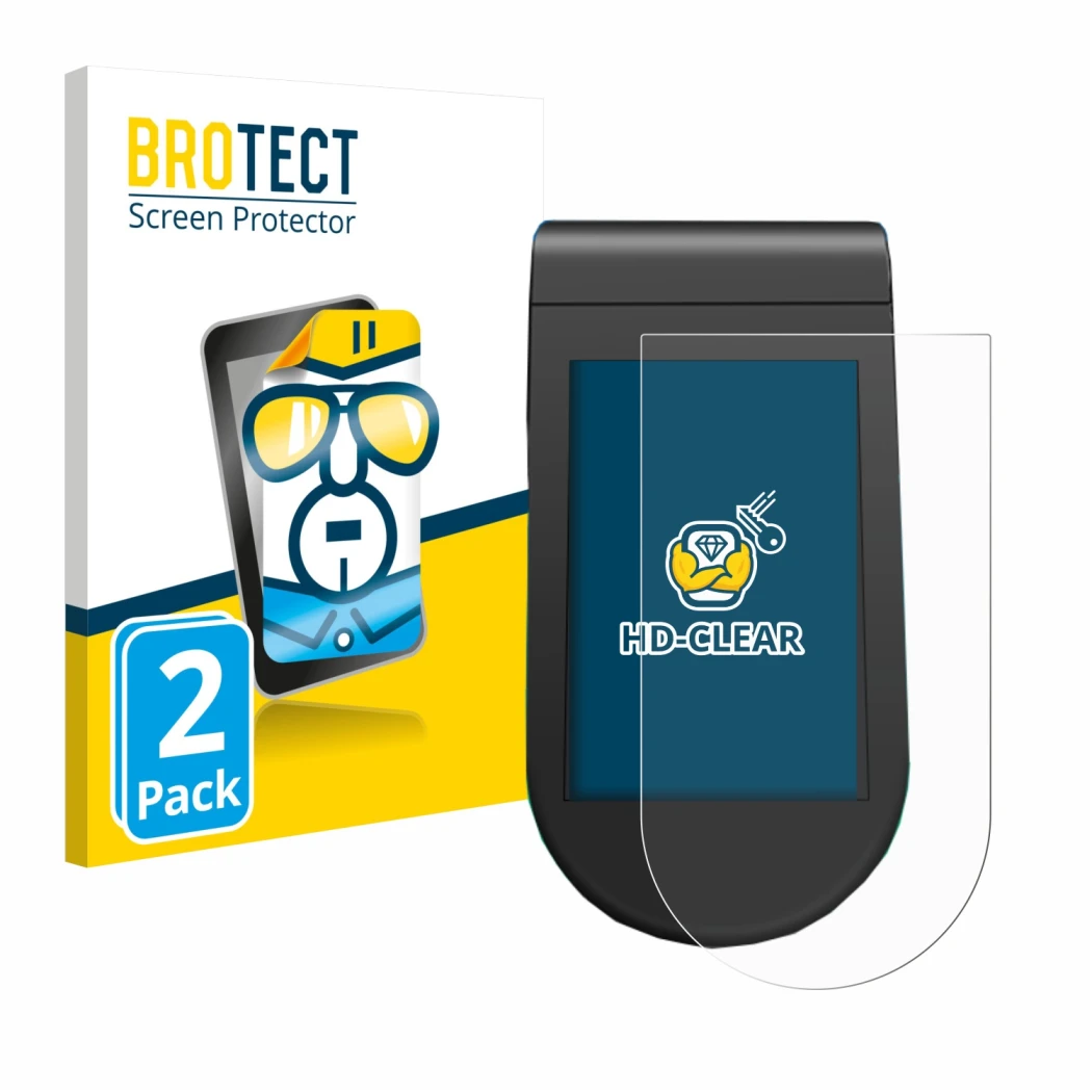 Parte frontale di una confezione del prodotto con il logo del marchio BROTECT. Accanto è raffigurato il dispositivo SoFlow SO4