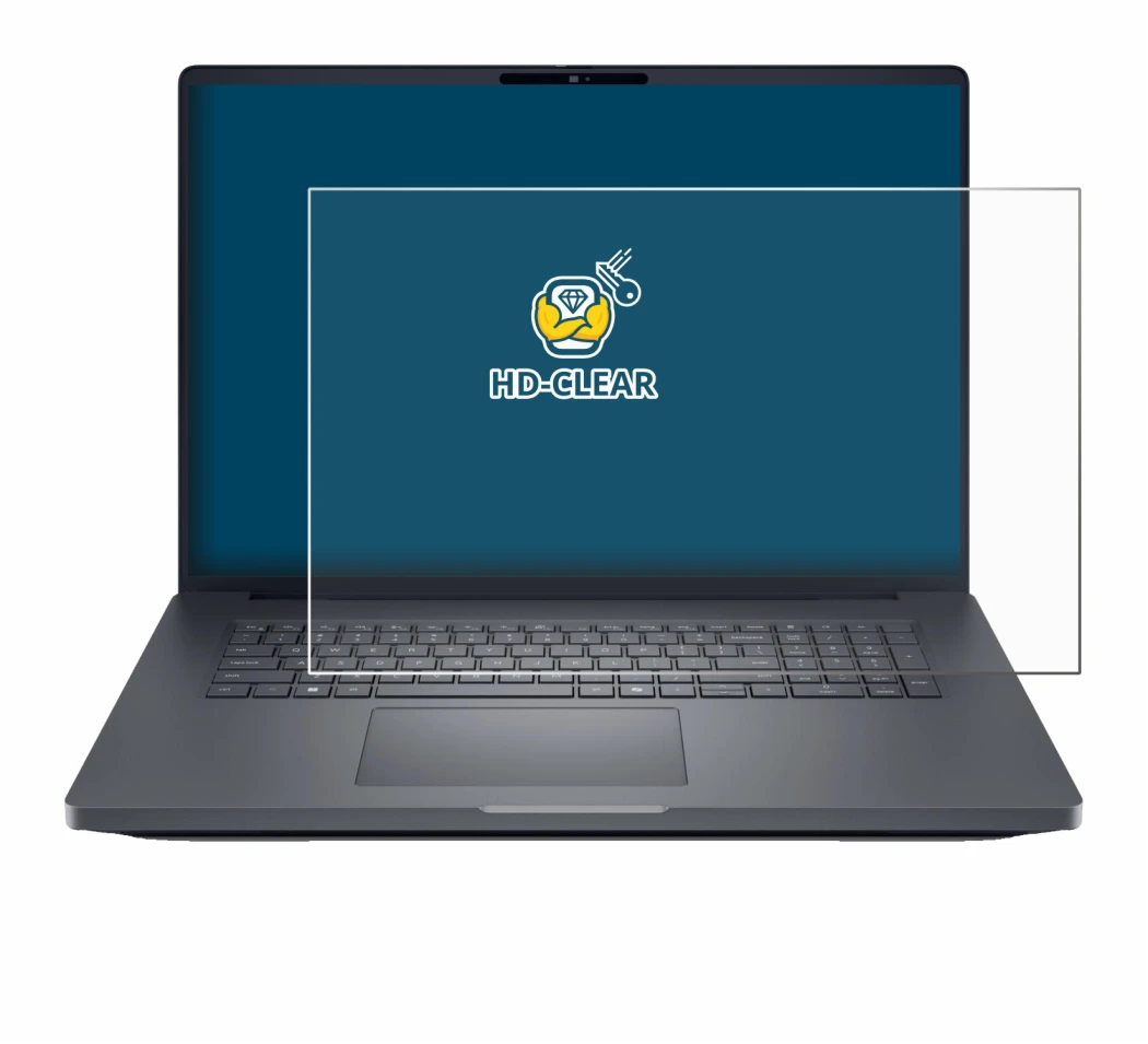 Immagine del dispositivo Dell Pro Max Plus 18 con un'ampia varietà di protezioni per lo schermo.