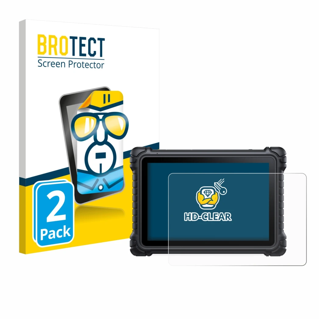 Parte frontale di una confezione del prodotto con il logo del marchio BROTECT. Accanto è raffigurato il dispositivo iCarsoft C
