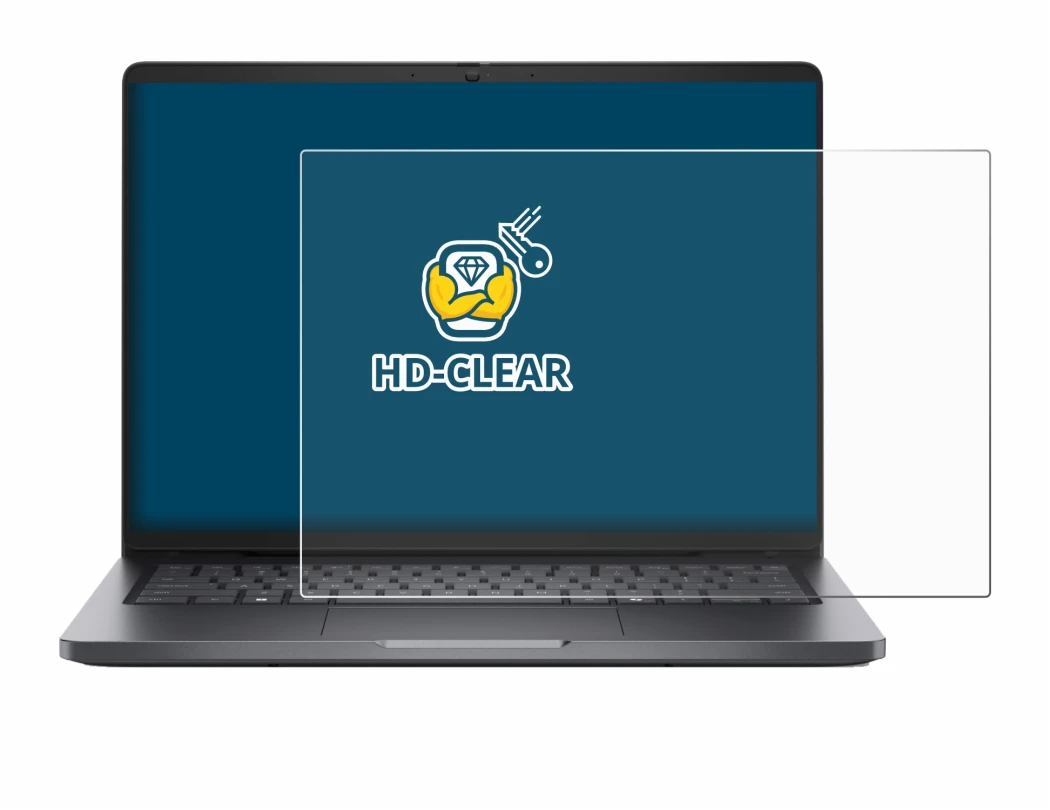 Immagine del dispositivo Dell Pro 14 con un'ampia varietà di protezioni per lo schermo.