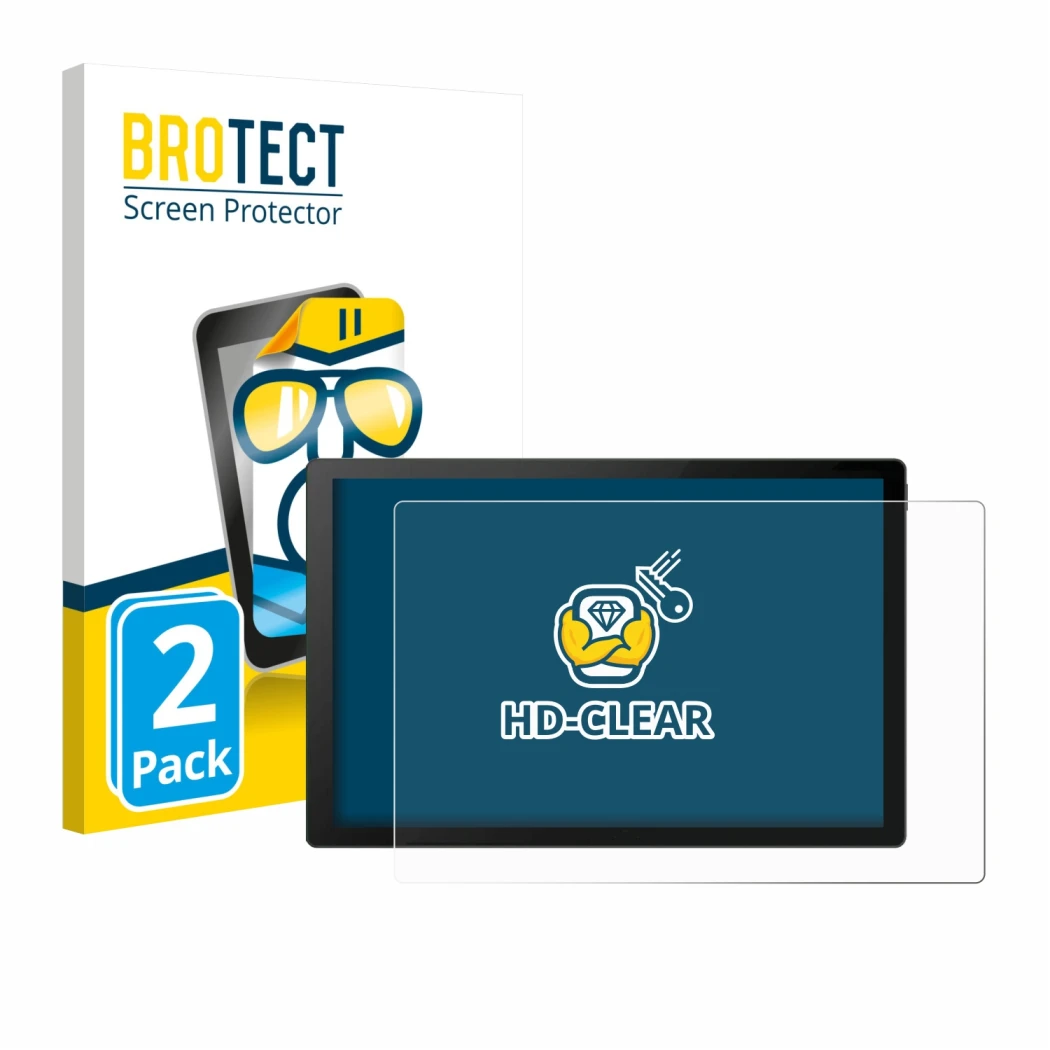 Parte frontale di una confezione del prodotto con il logo del marchio BROTECT. Accanto è raffigurato il dispositivo EcoFlow Po