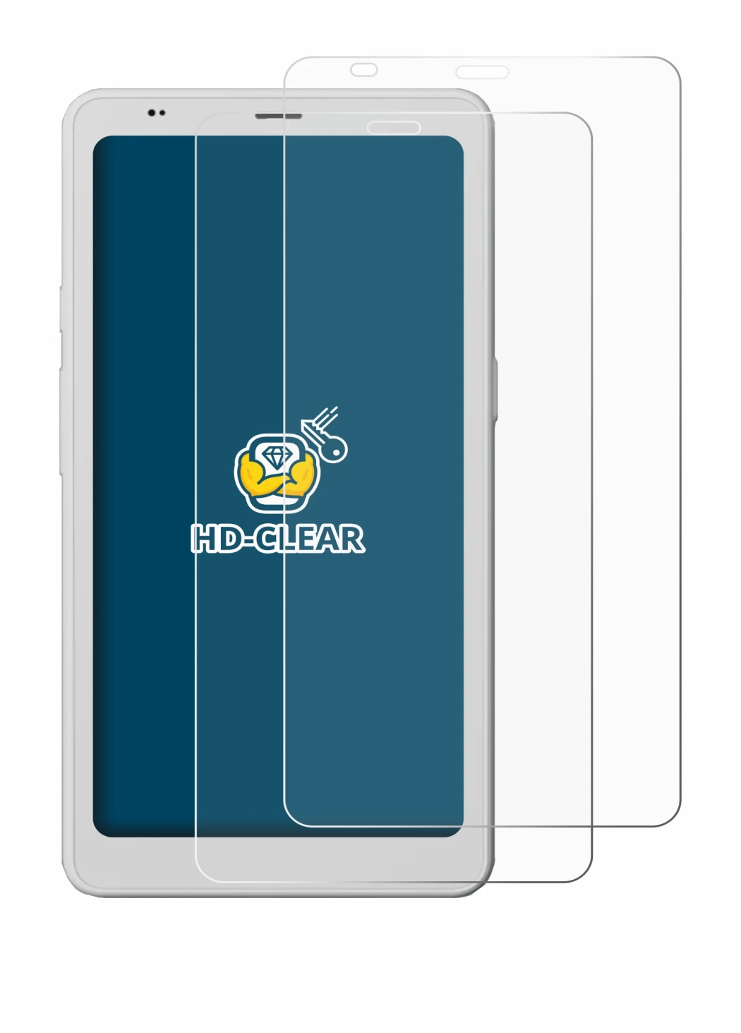 Immagine del dispositivo Boox Palma 2 Pro con un'ampia varietà di protezioni per lo schermo.