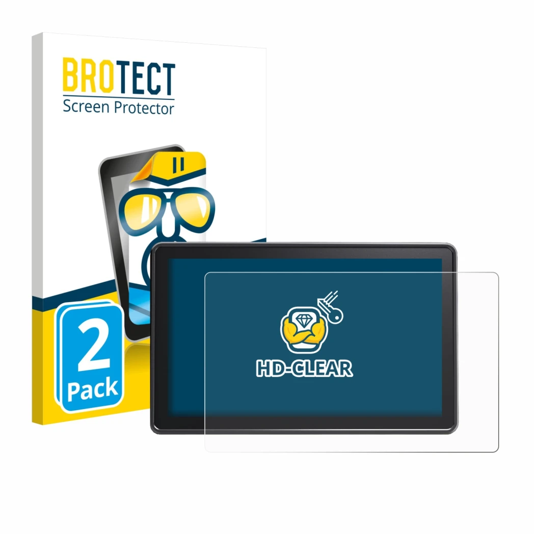 Parte frontale di una confezione del prodotto con il logo del marchio BROTECT. Accanto è raffigurato il dispositivo Osee G7 Pr