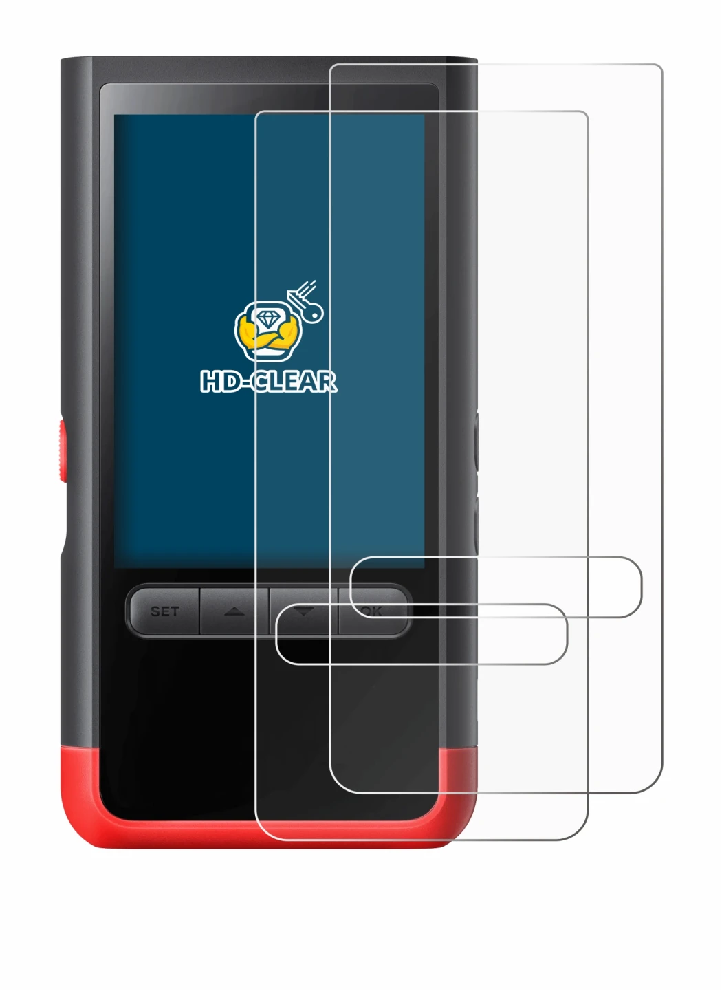 Immagine del dispositivo ThermoMaven P2 con un'ampia varietà di protezioni per lo schermo.