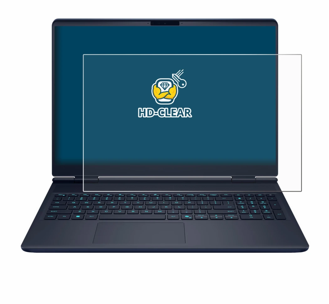 Immagine del dispositivo Dell Alienware 16X con un'ampia varietà di protezioni per lo schermo.