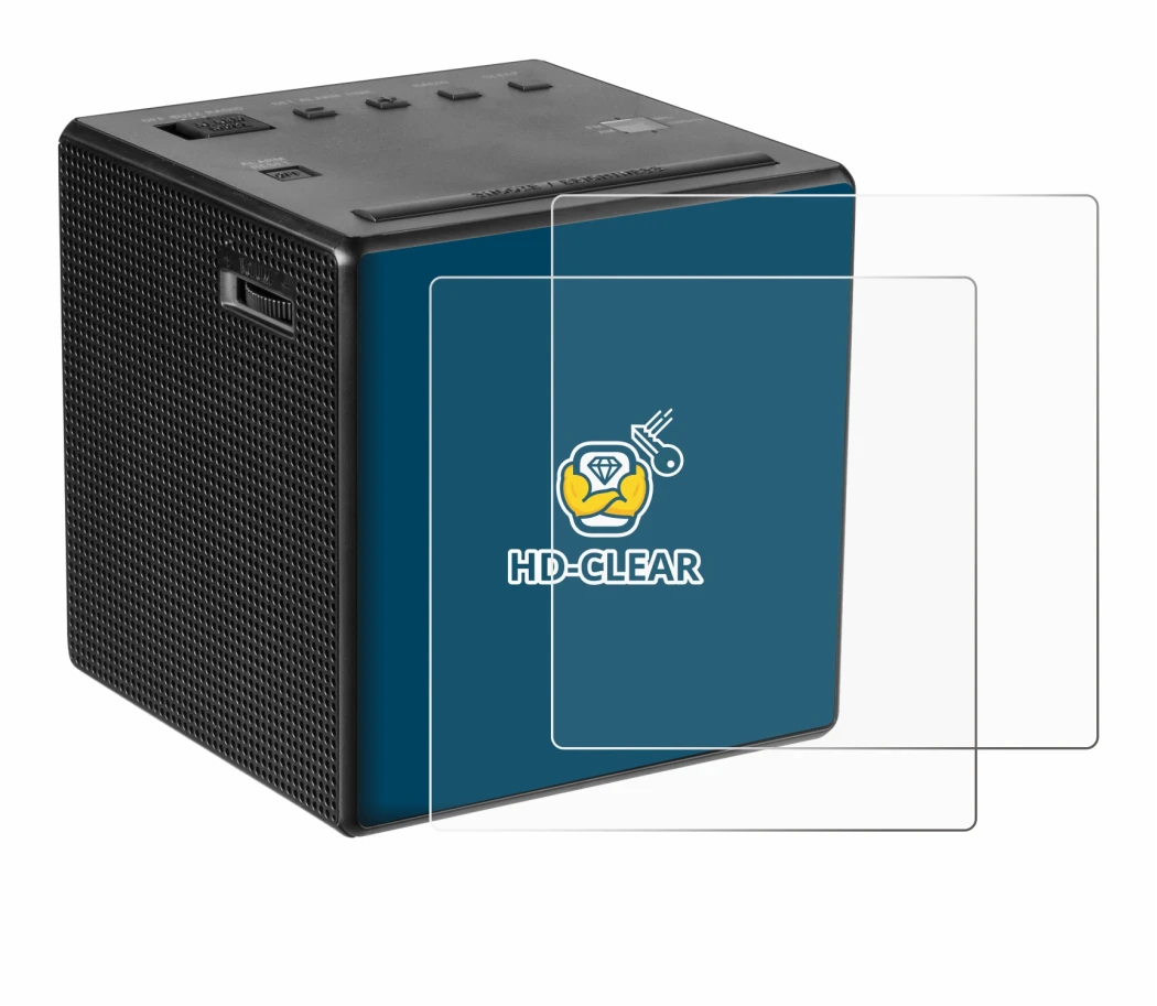 Immagine del dispositivo Sony ICF-C1 con un'ampia varietà di protezioni per lo schermo.