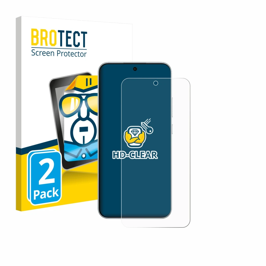 Parte frontale di una confezione del prodotto con il logo del marchio BROTECT. Accanto è raffigurato il dispositivo Oppo F31 P