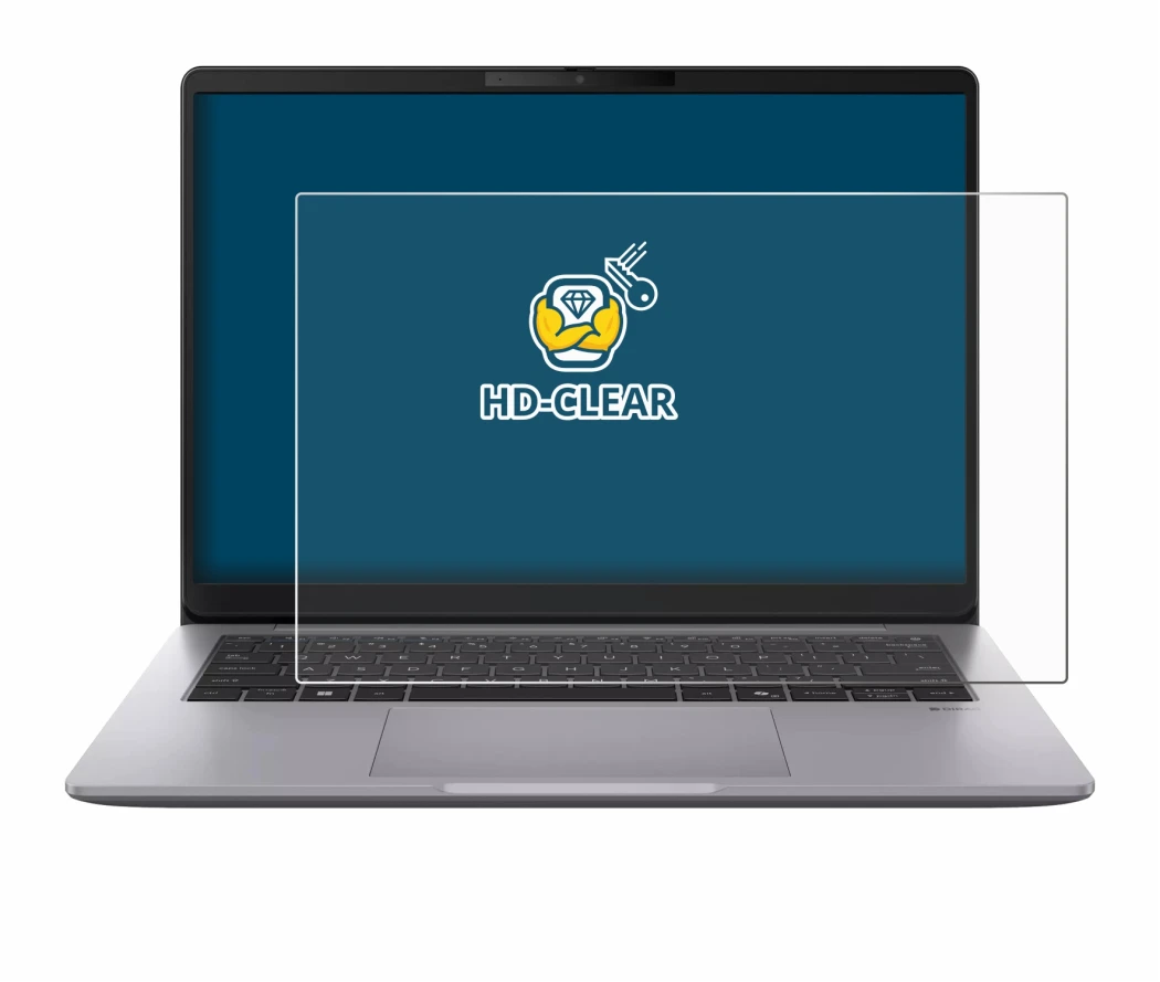 Immagine del dispositivo ASUS ExpertBook P3 G2 con un'ampia varietà di protezioni per lo schermo.