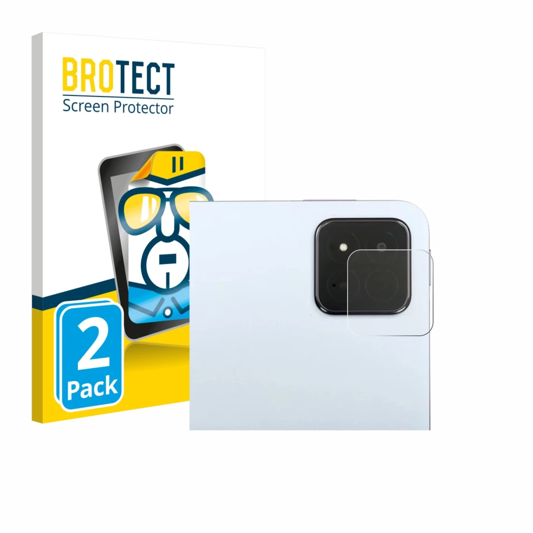 Parte frontale di una confezione del prodotto con il logo del marchio BROTECT. Accanto è raffigurato il dispositivo Xiaomi Pad