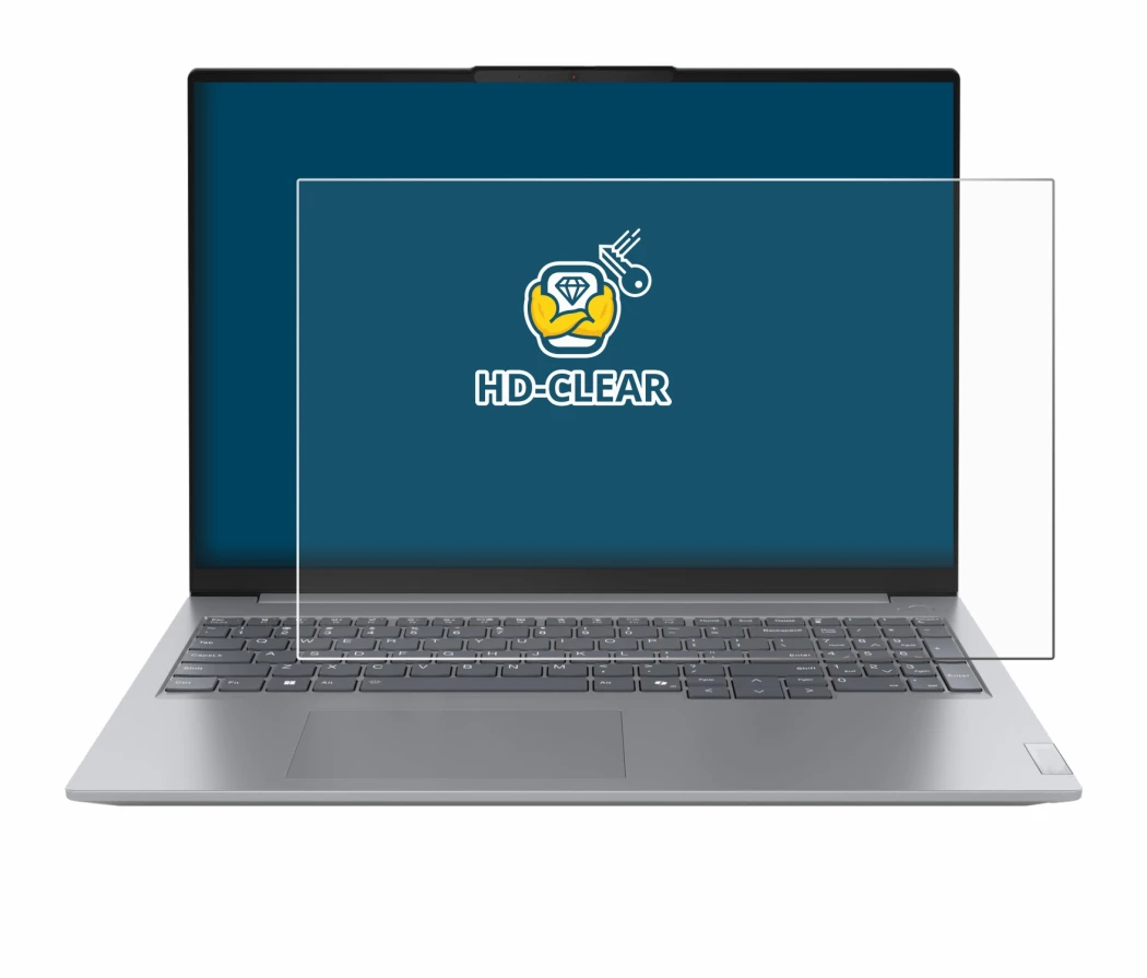 Immagine del dispositivo Lenovo ThinkBook 16 Gen 7+ con un'ampia varietà di protezioni per lo schermo.