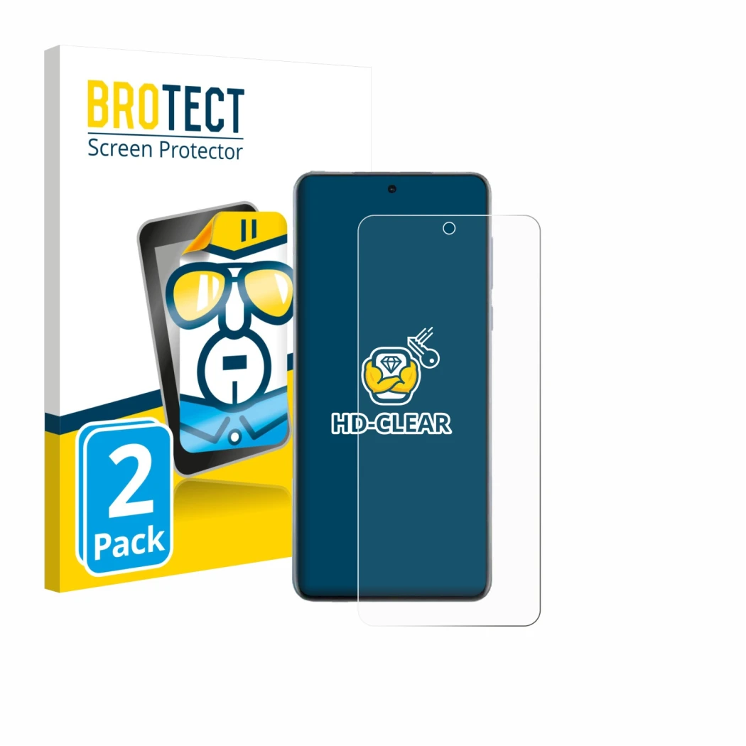 Parte frontale di una confezione del prodotto con il logo del marchio BROTECT. Accanto è raffigurato il dispositivo Oppo Find 