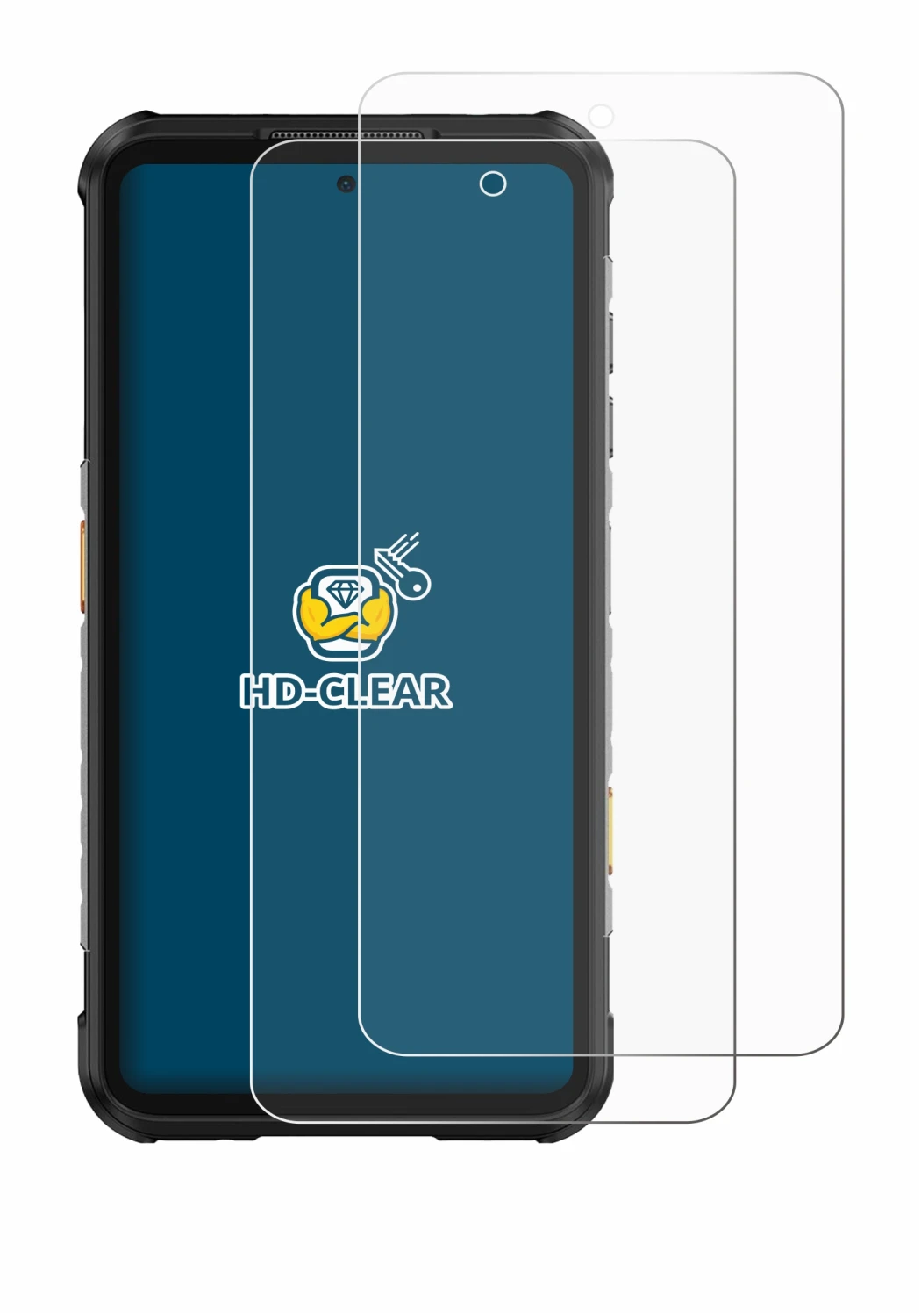 Immagine del dispositivo Ulefone RugOne Xever 7 Pro con un'ampia varietà di protezioni per lo schermo.