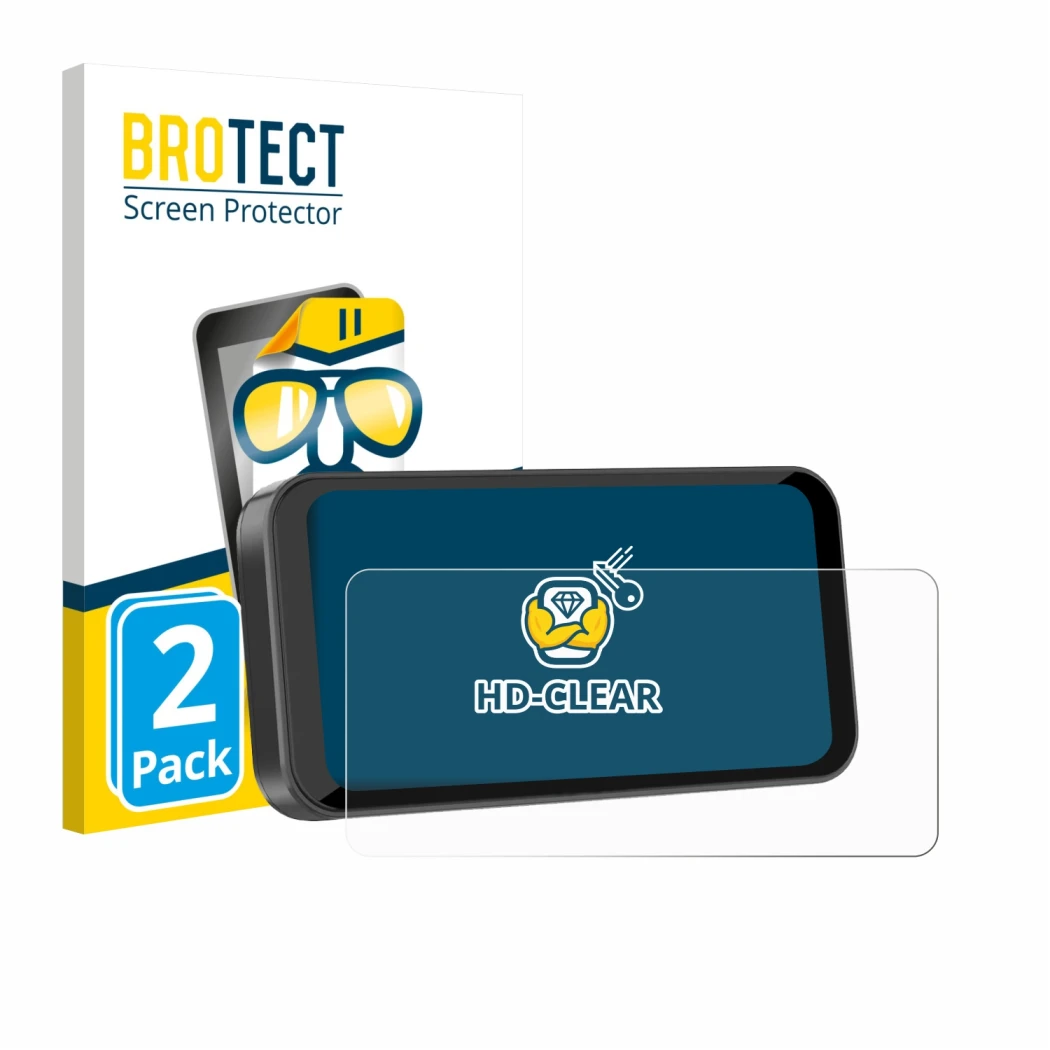 Parte frontale di una confezione del prodotto con il logo del marchio BROTECT. Accanto è raffigurato il dispositivo Carpuride