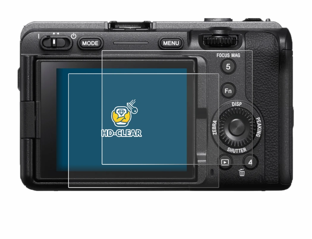 Immagine del dispositivo Sony FX3A (ILME‑FX3A) con un'ampia varietà di protezioni per lo schermo.