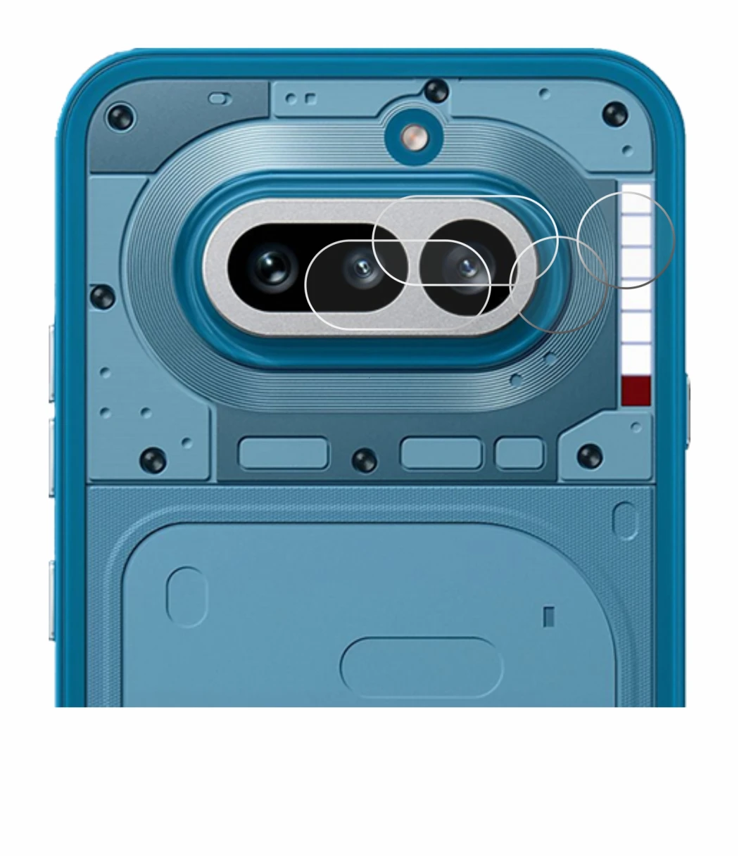 Immagine del dispositivo Nothing Phone (4a) (SOLO Fotocamera) con un'ampia varietà di protezioni per lo schermo.