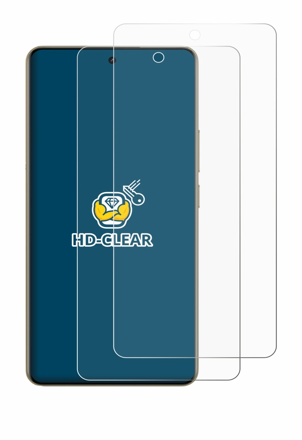 Immagine del dispositivo realme 16 con un'ampia varietà di protezioni per lo schermo.