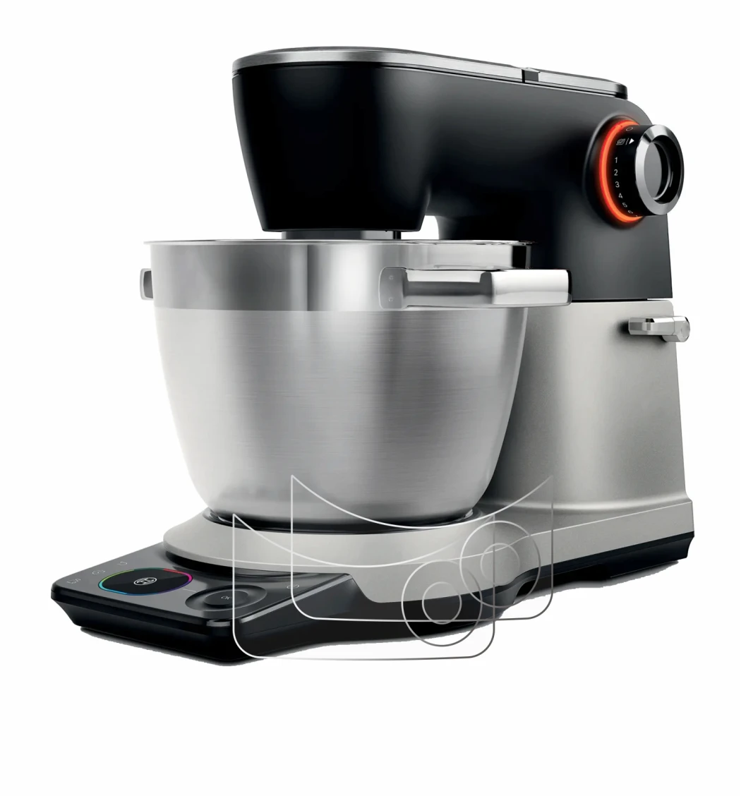 Immagine del dispositivo Bosch MUMS8Z con un'ampia varietà di protezioni per lo schermo.