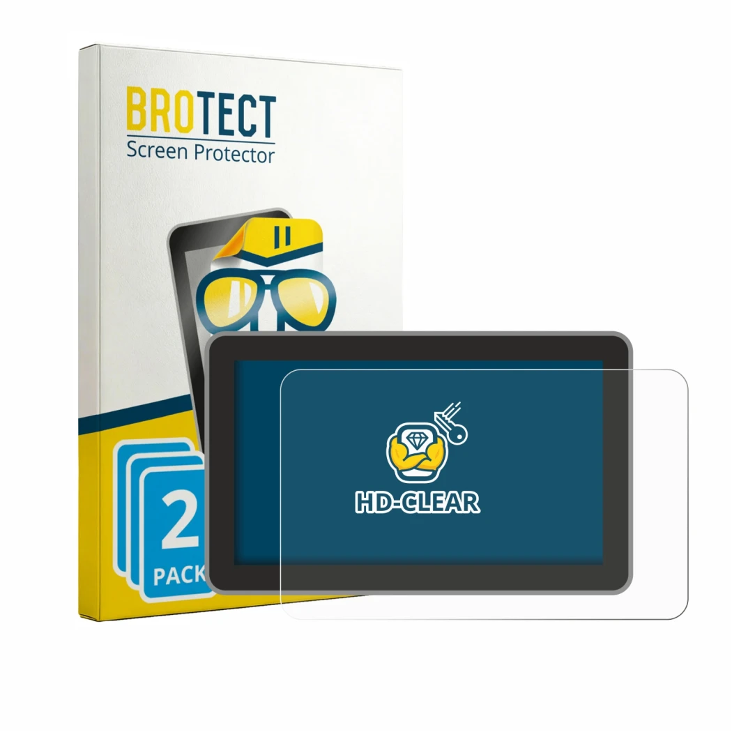 Parte frontale di una confezione del prodotto con il logo del marchio BROTECT. Accanto è raffigurato il dispositivo Bambu Lab 
