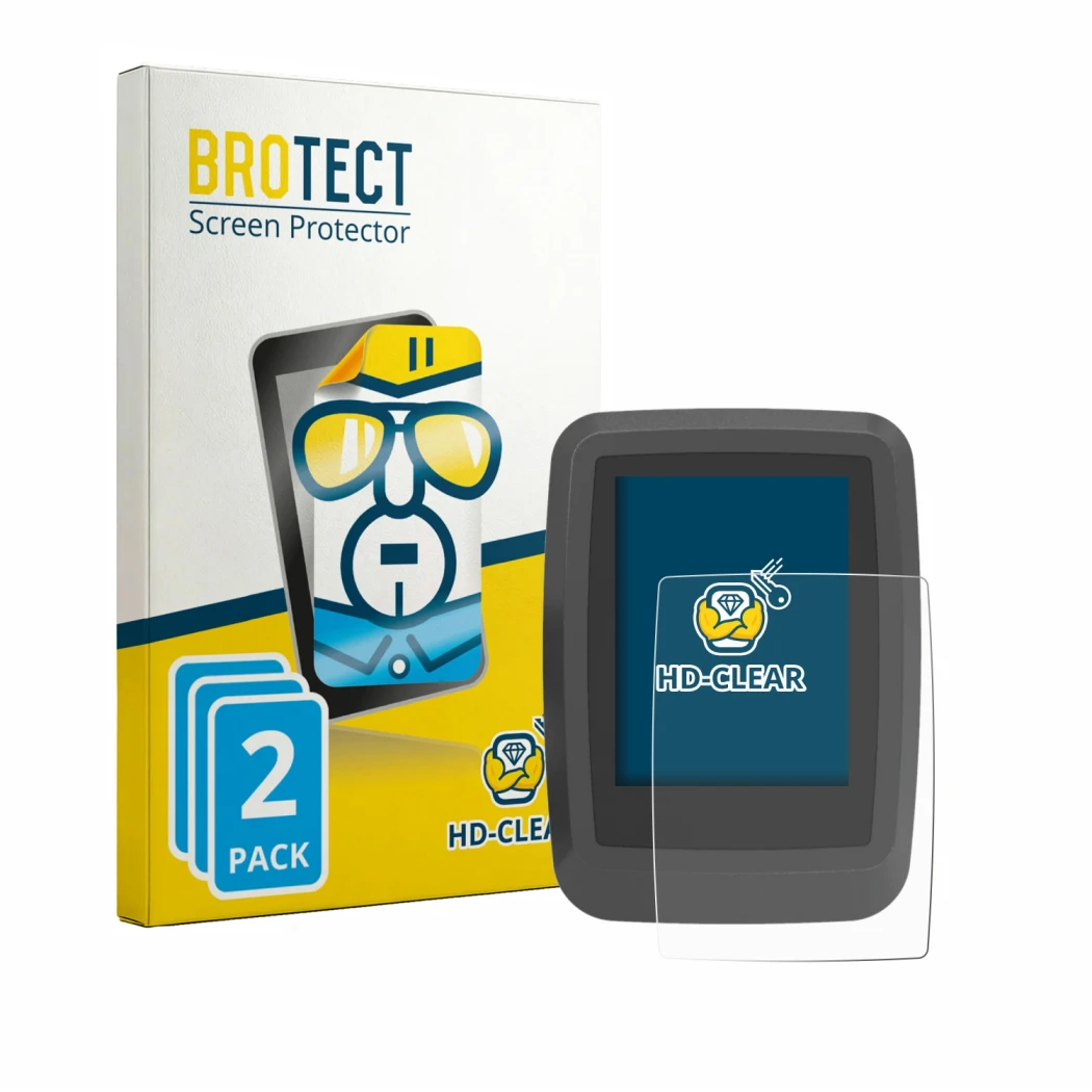 Parte frontale di una confezione del prodotto con il logo del marchio BROTECT. Accanto è raffigurato il dispositivo Ananda D16