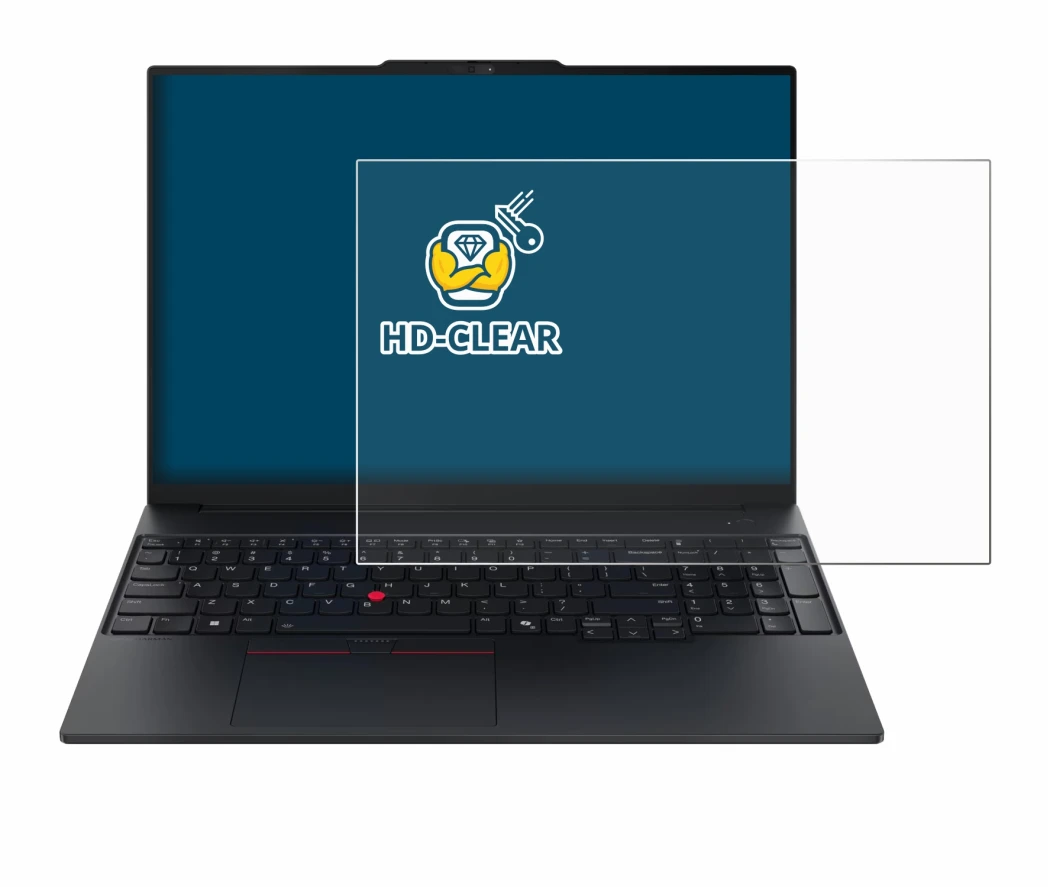 Immagine del dispositivo Lenovo ThinkPad E16 Gen 4 con un'ampia varietà di protezioni per lo schermo.