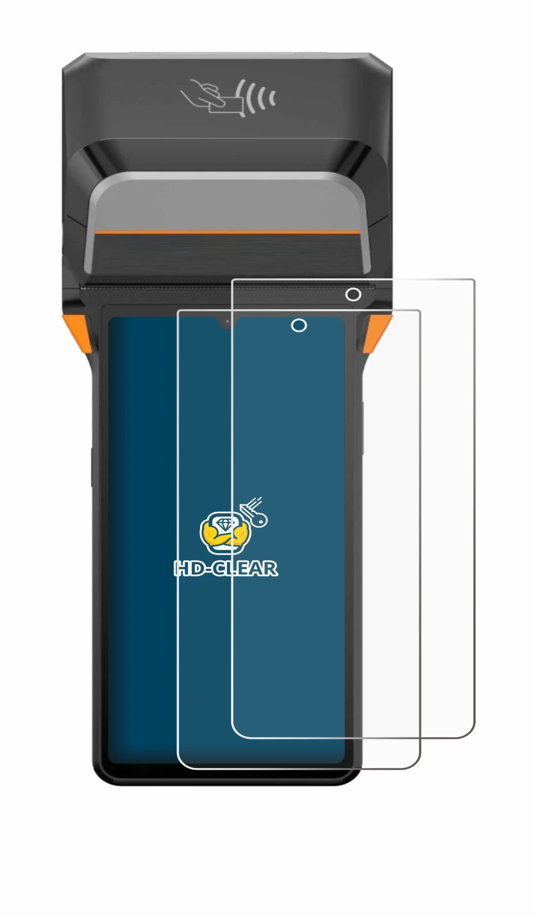 Immagine del dispositivo Sunmi V3 Plus con un'ampia varietà di protezioni per lo schermo.