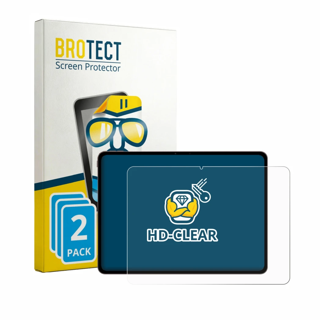 Parte frontale di una confezione del prodotto con il logo del marchio BROTECT. Accanto è raffigurato il dispositivo OnePlus Pa