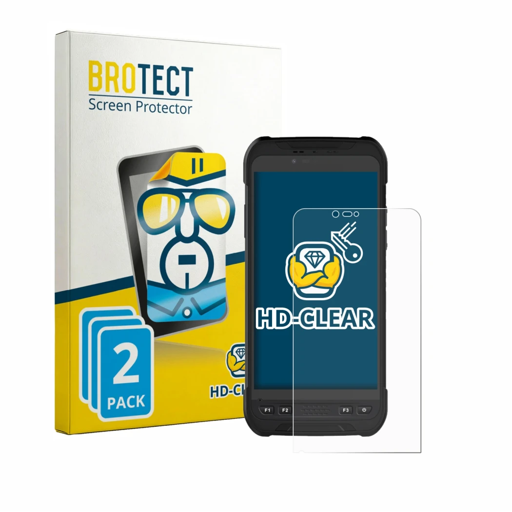 Parte frontale di una confezione del prodotto con il logo del marchio BROTECT. Accanto è raffigurato il dispositivo Stonex S60