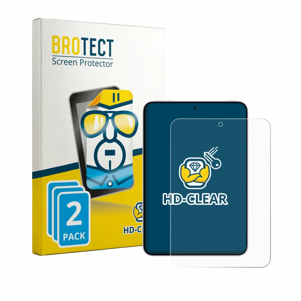 Parte frontale di una confezione del prodotto con il logo del marchio BROTECT. Accanto è raffigurato il dispositivo Oppo Pad M