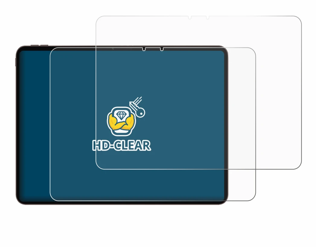 Immagine del dispositivo Oppo Pad 5 Pro con un'ampia varietà di protezioni per lo schermo.