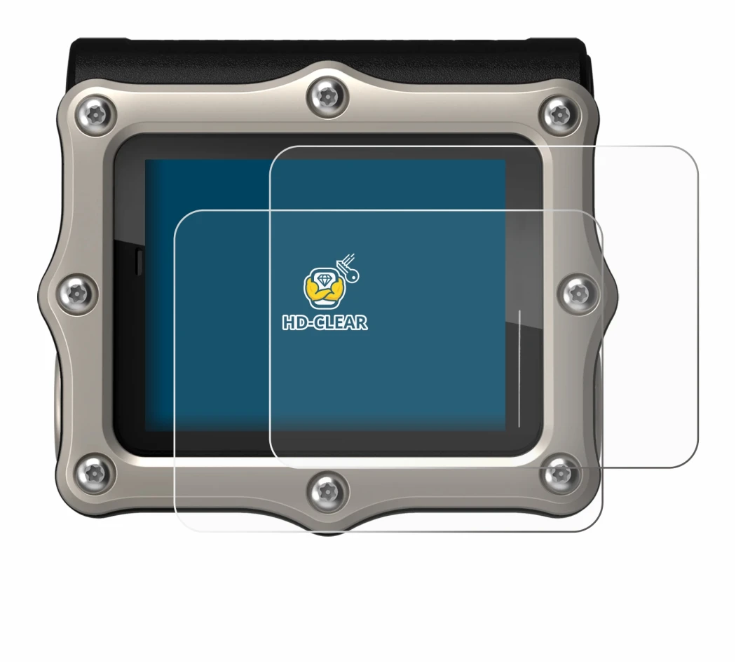 Immagine del dispositivo Shearwater Perdix 3 con un'ampia varietà di protezioni per lo schermo.