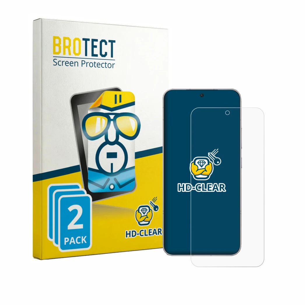 Parte frontale di una confezione del prodotto con il logo del marchio BROTECT. Accanto è raffigurato il dispositivo Honor Win