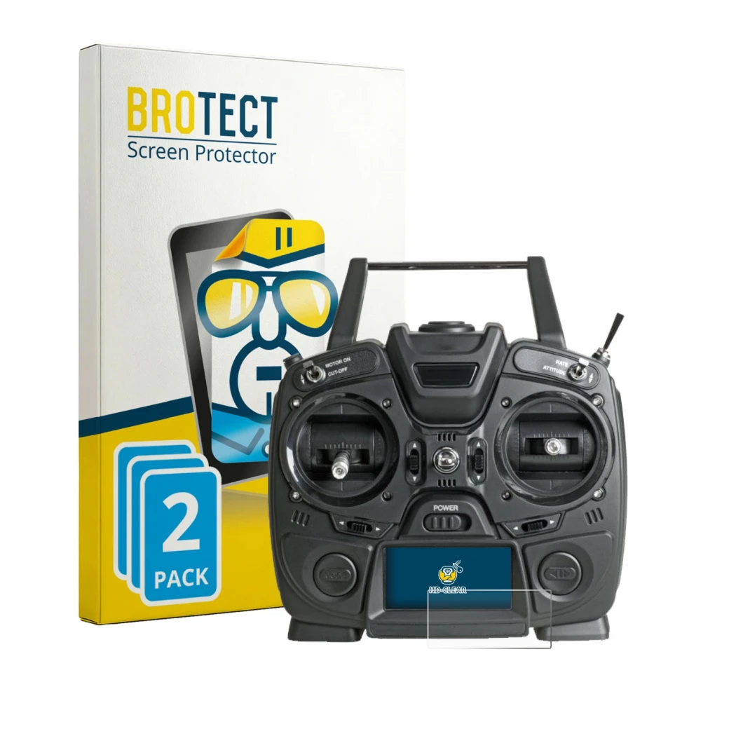 Parte frontale di una confezione del prodotto con il logo del marchio BROTECT. Accanto è raffigurato il dispositivo Graupner M