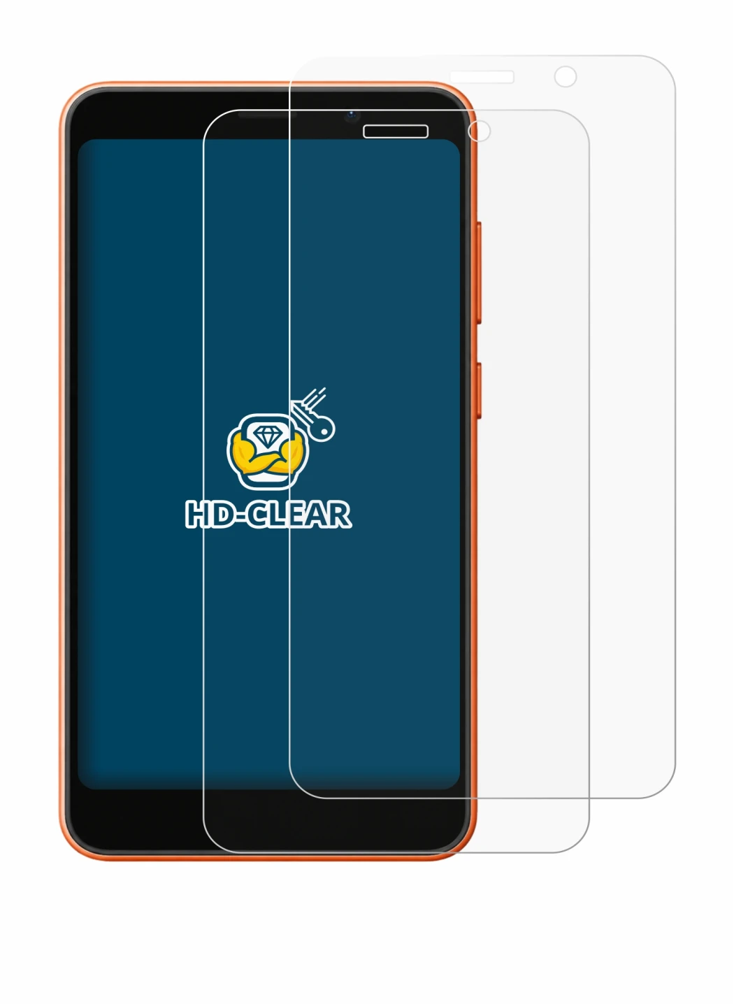Immagine del dispositivo Ulefone Note 22 con un'ampia varietà di protezioni per lo schermo.