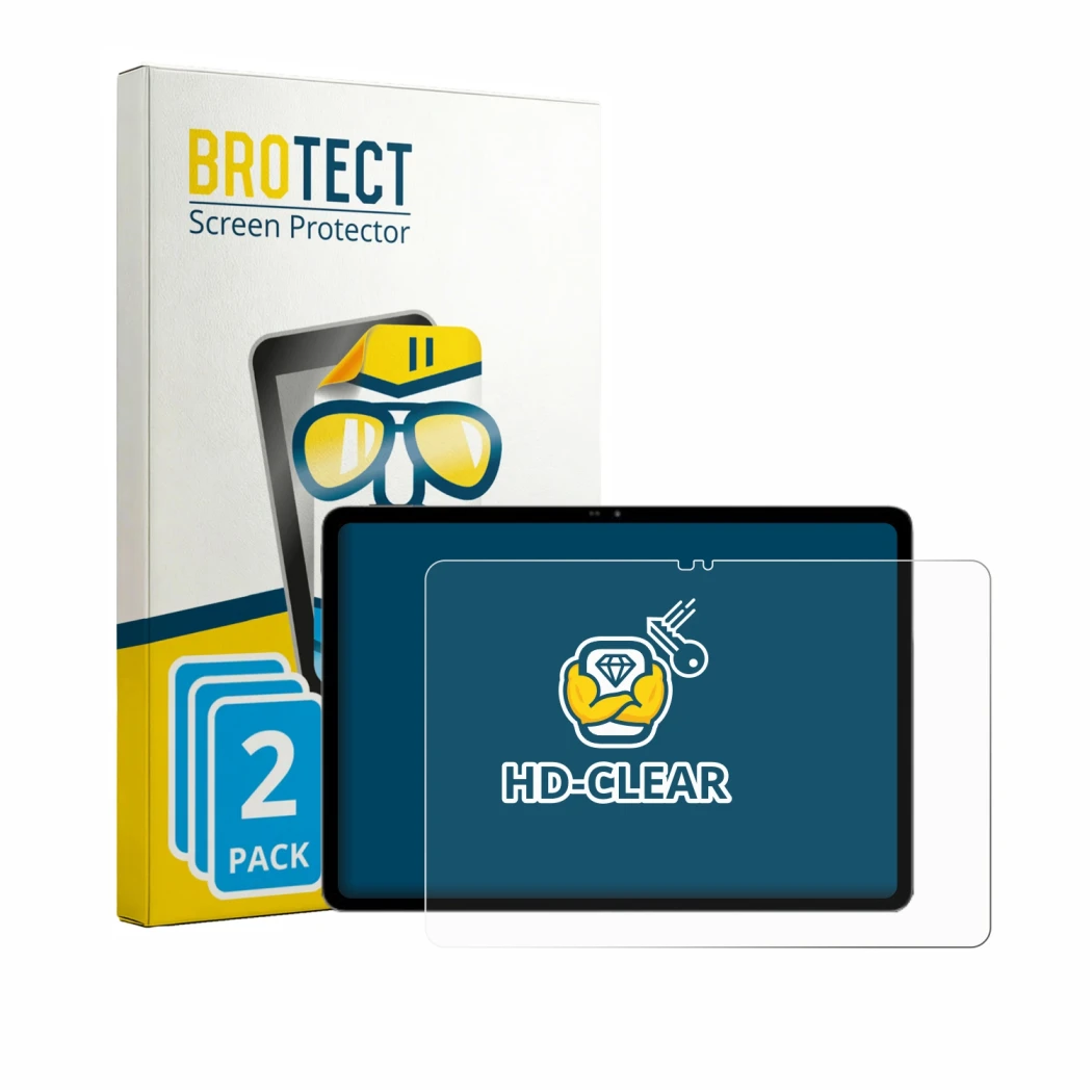 Parte frontale di una confezione del prodotto con il logo del marchio BROTECT. Accanto è raffigurato il dispositivo Blackview 