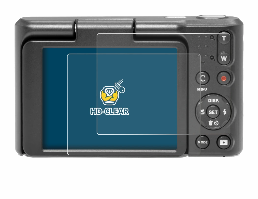 Immagine del dispositivo Kodak Pixpro C1 con un'ampia varietà di protezioni per lo schermo.