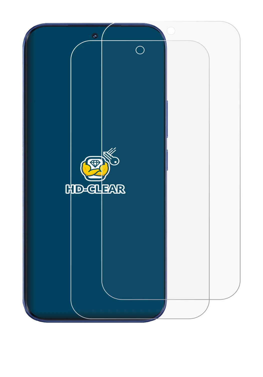 Immagine del dispositivo Tecno Camon Slim con un'ampia varietà di protezioni per lo schermo.