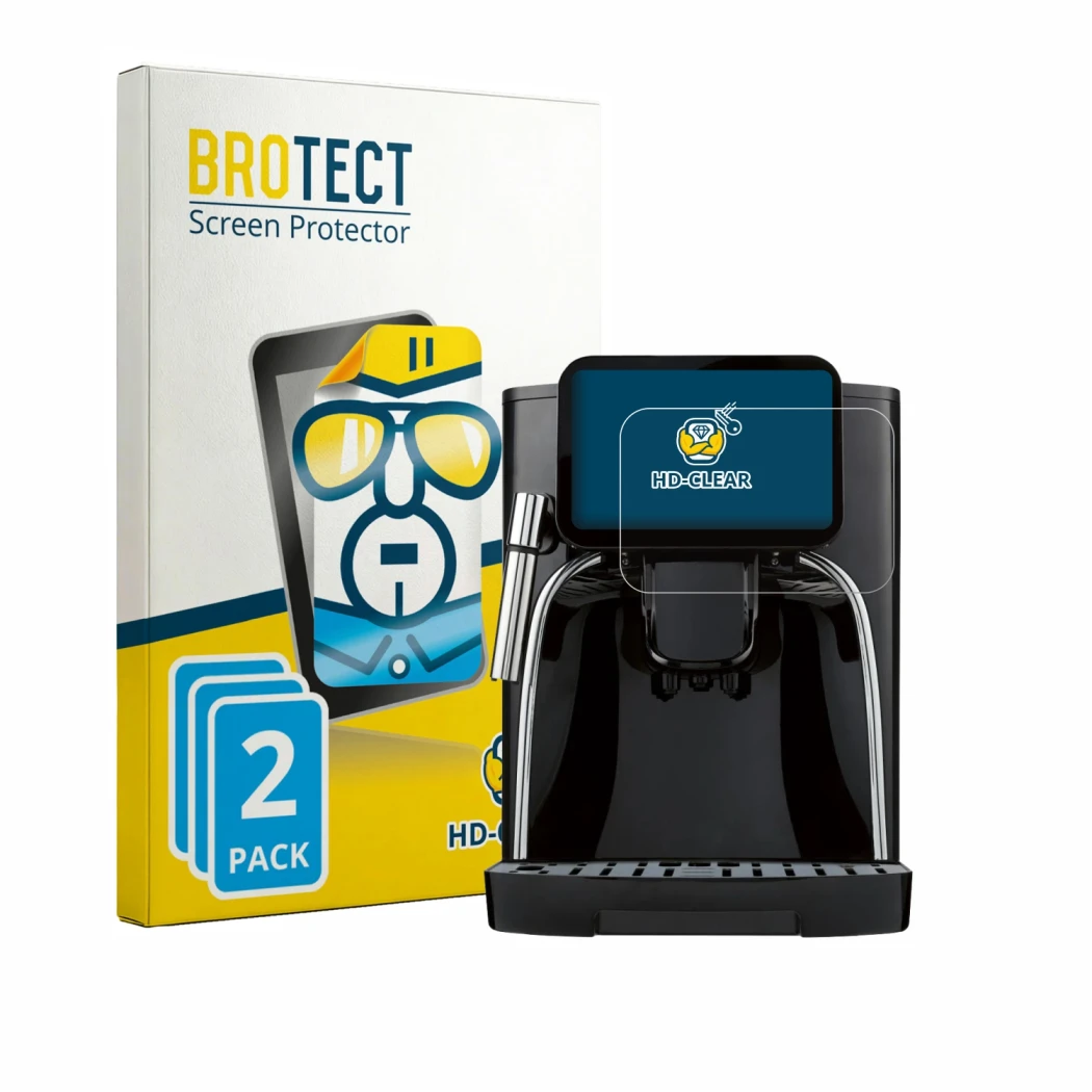 Parte frontale di una confezione del prodotto con il logo del marchio BROTECT. Accanto è raffigurato il dispositivo SilverCres