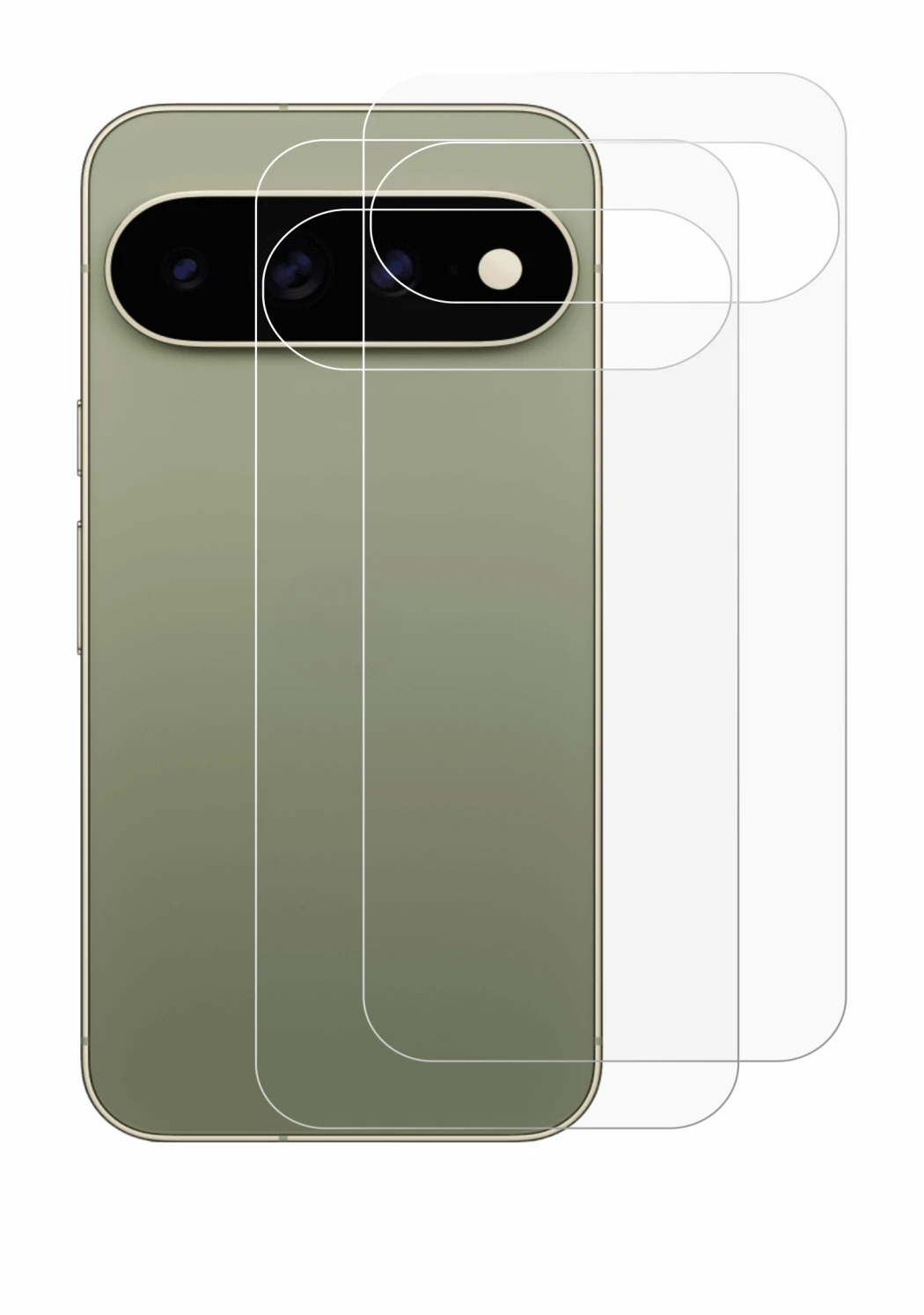 Immagine del dispositivo Google Pixel 11 Pro XL (Posteriore) con un'ampia varietà di protezioni per lo schermo.