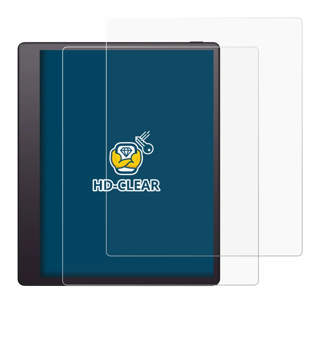 Immagine del dispositivo Boox Note Mini C con un'ampia varietà di protezioni per lo schermo.