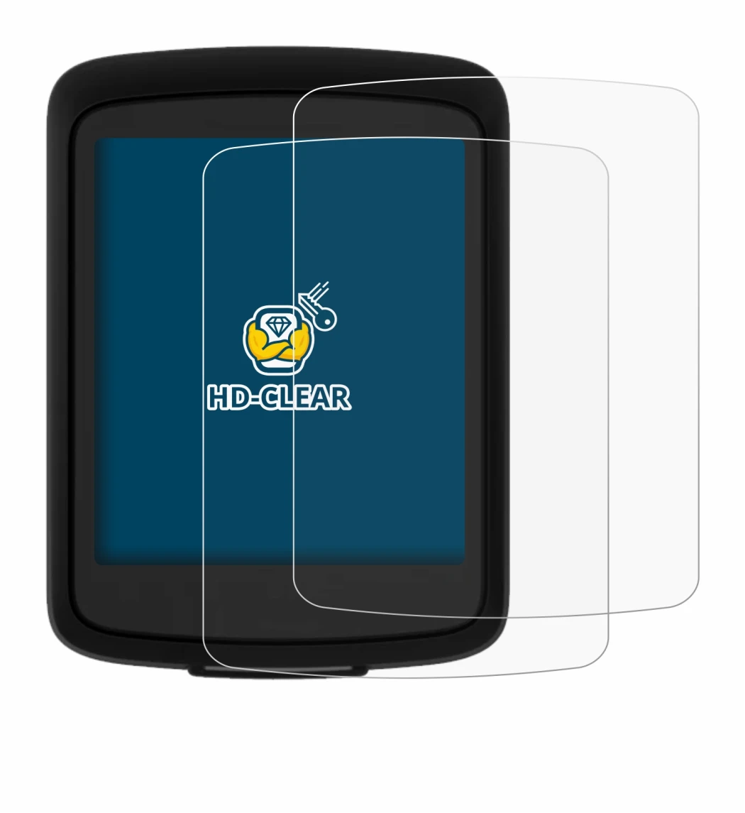 Immagine del dispositivo Bryton Rider E10 con un'ampia varietà di protezioni per lo schermo.