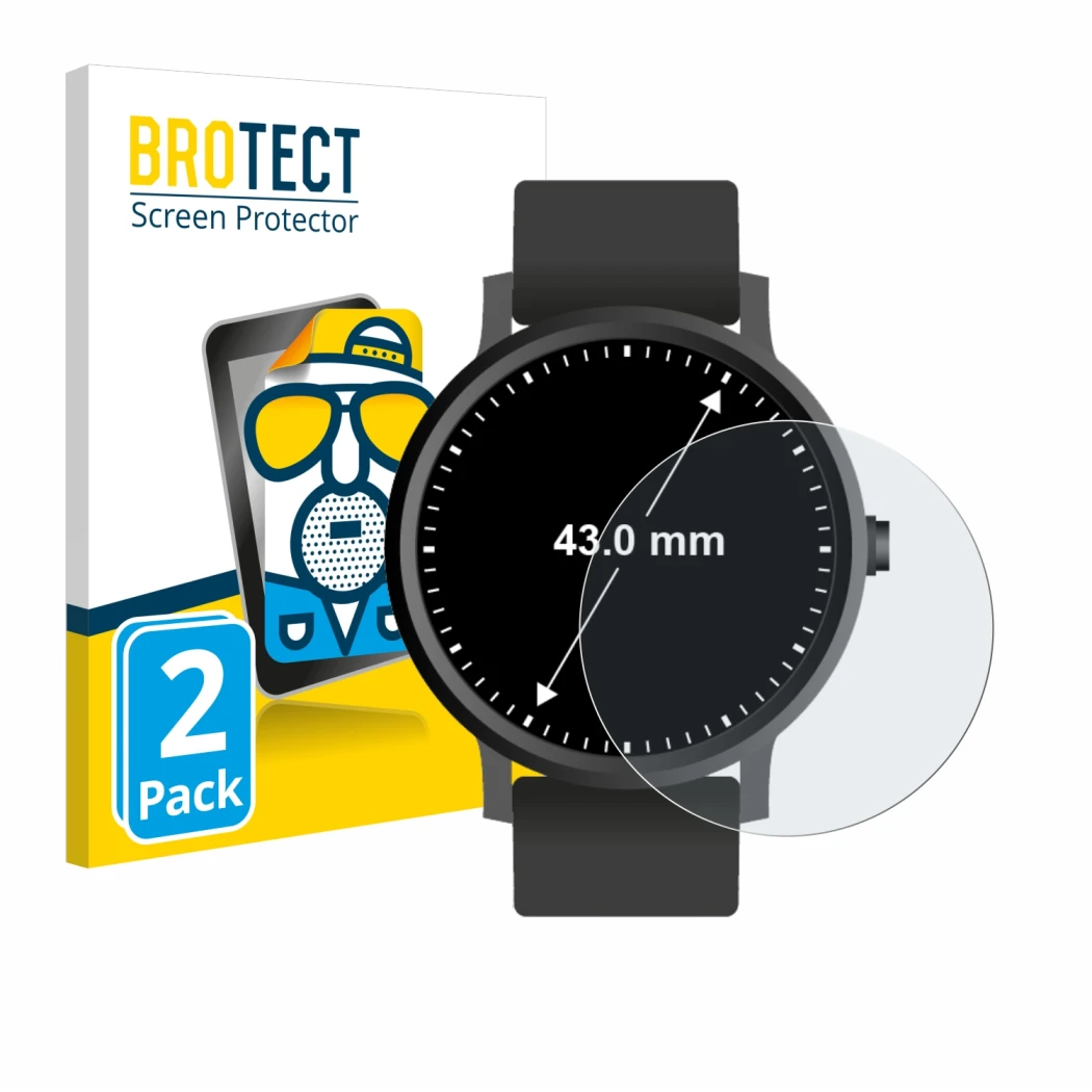 Parte frontale di una confezione del prodotto con il logo del marchio BROTECT. Accanto è raffigurato il dispositivo Orologi (C