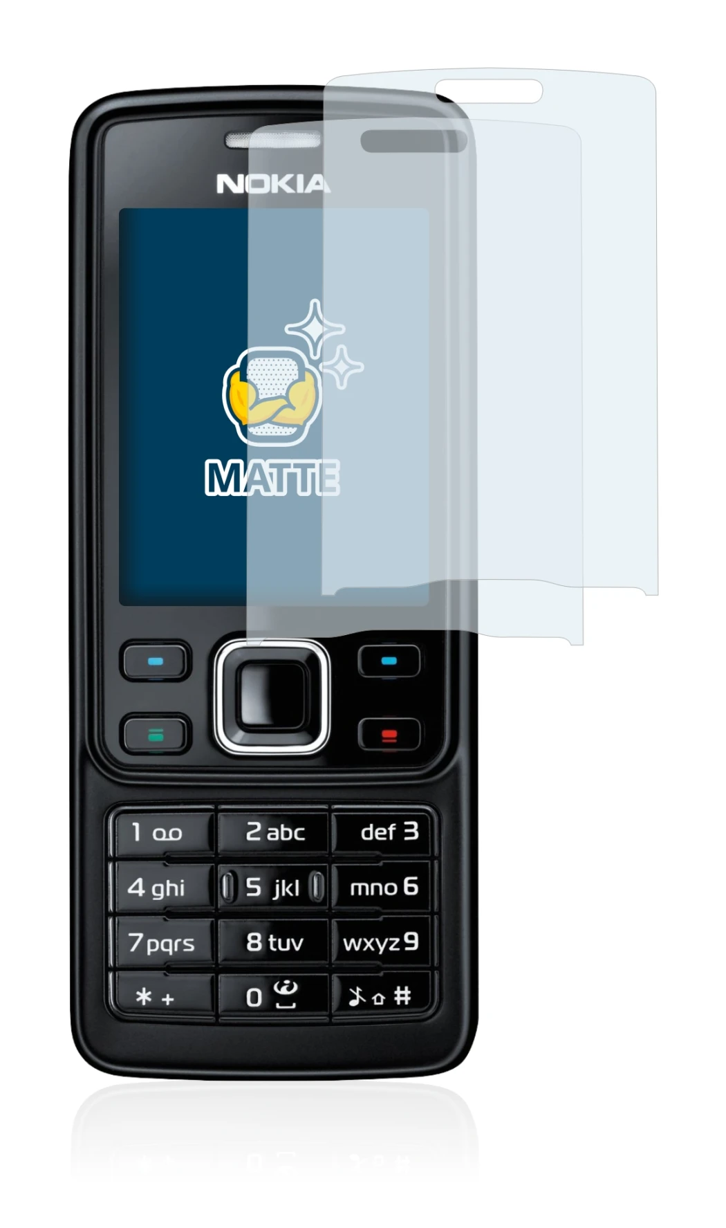 Immagine del dispositivo Nokia 6300 2007 con un'ampia varietà di protezioni per lo schermo.