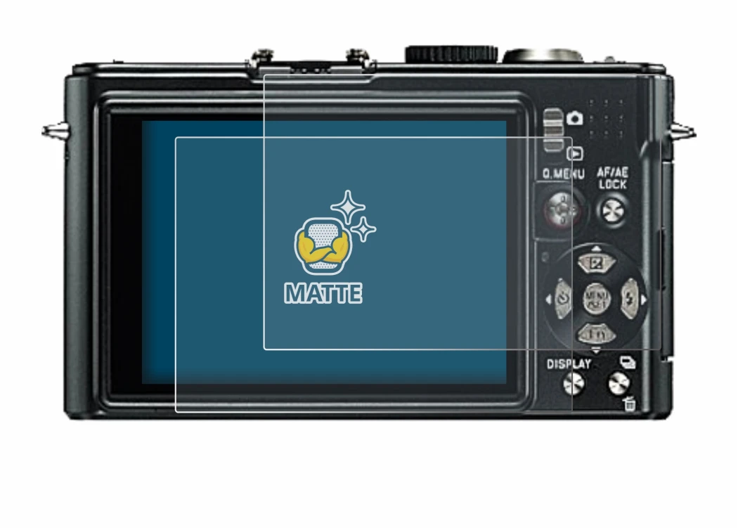 Immagine del dispositivo Leica D-Lux 4 con un'ampia varietà di protezioni per lo schermo.