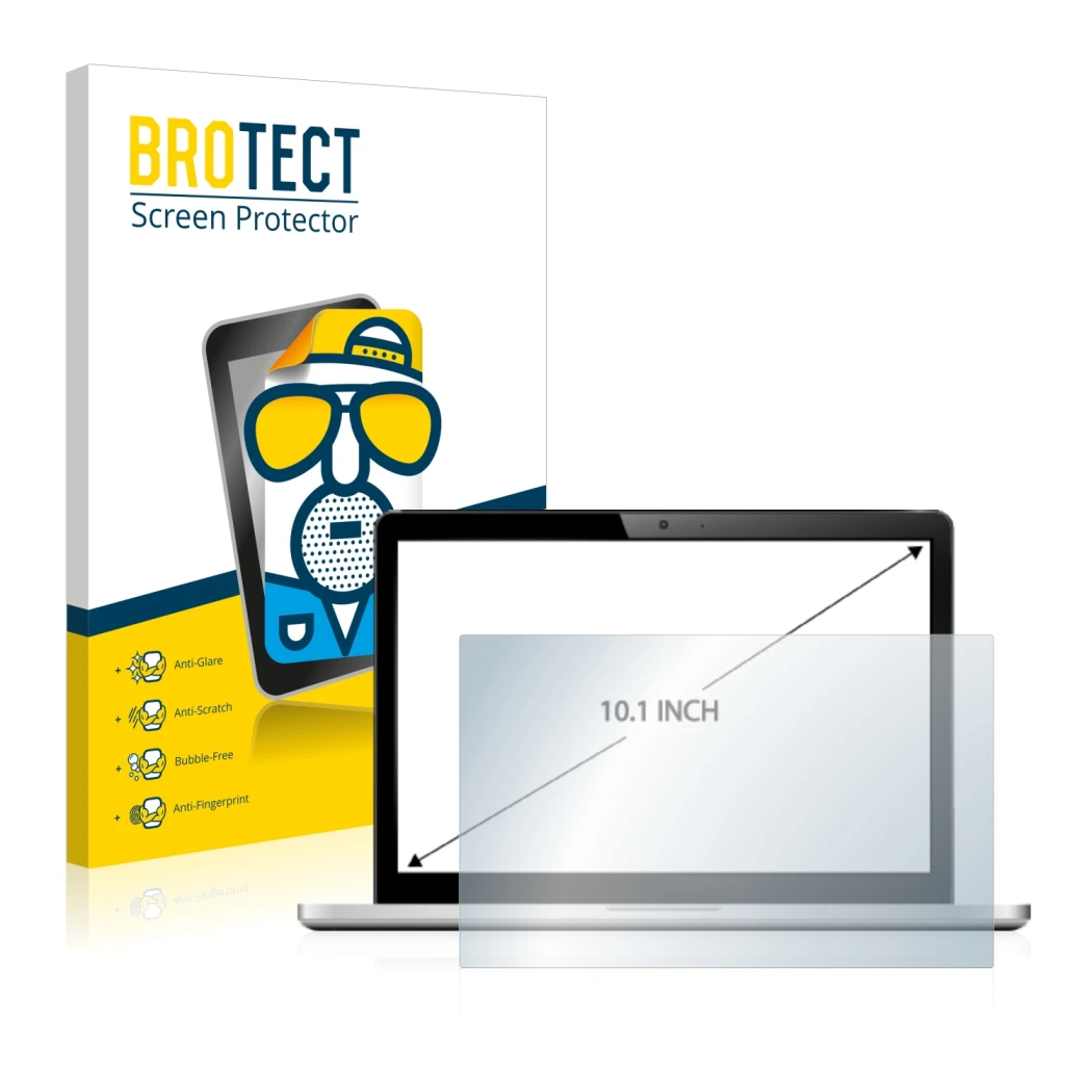 Parte frontale di una confezione del prodotto con il logo del marchio BROTECT. Accanto è raffigurato il dispositivo con la rel