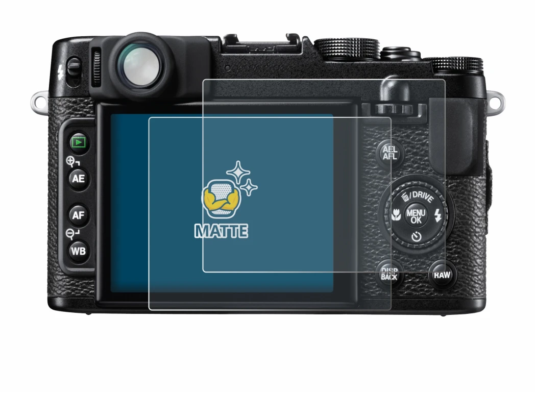 Immagine del dispositivo Fujifilm FinePix X10 con un'ampia varietà di protezioni per lo schermo.
